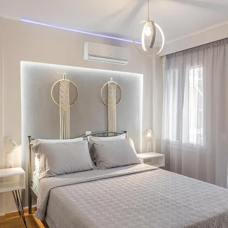 Pythagorio Blue Street Apartment With Balcony Exterior photo