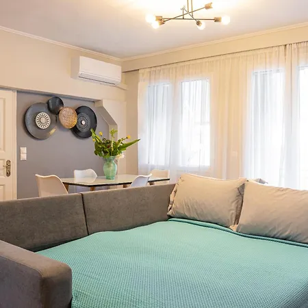 Pythagorio Blue Street Apartment With Balcony Exterior photo